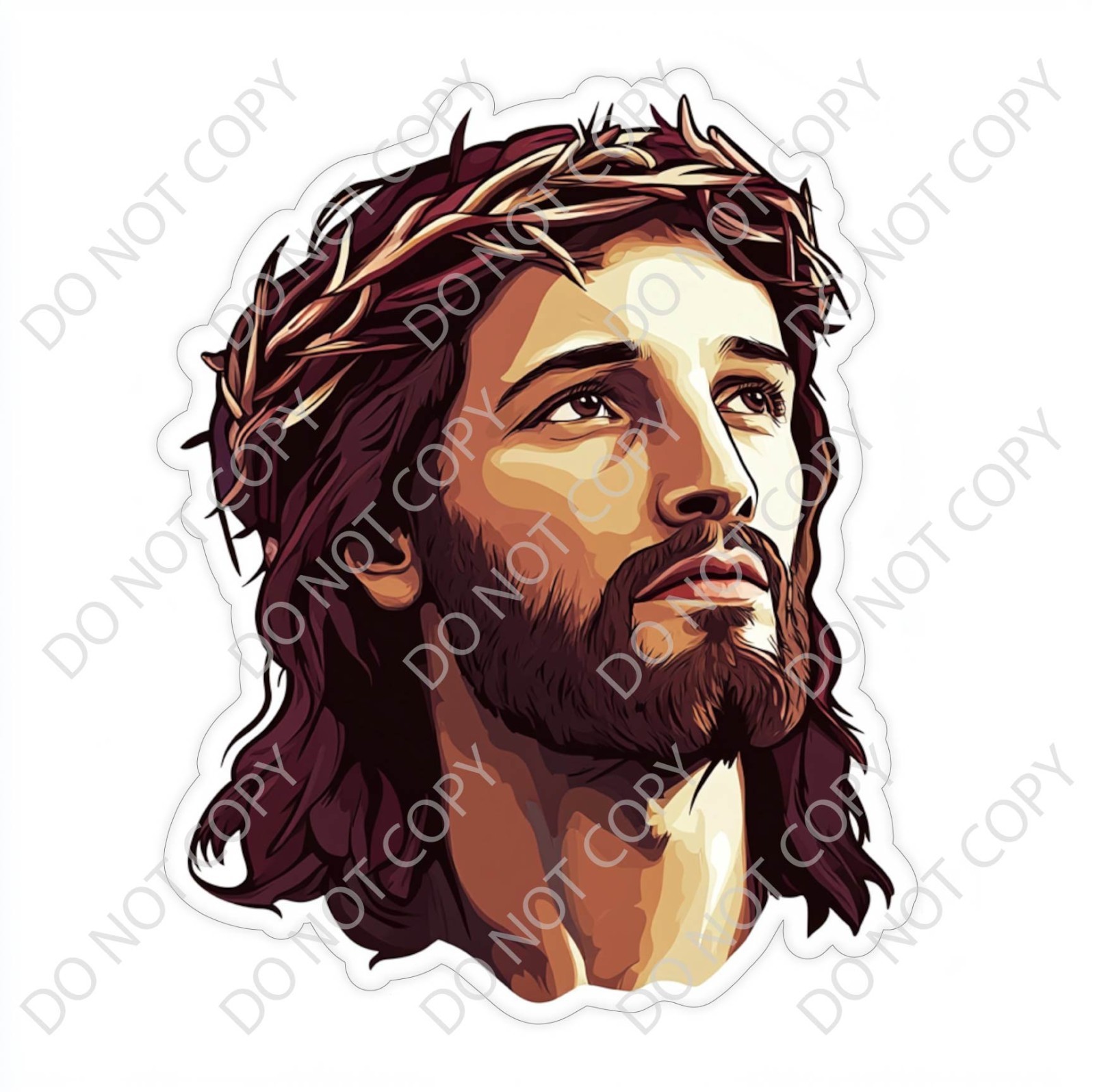 Laminated Vinyl Decal Die Cut Waterproof Sticker – Jesus Christ