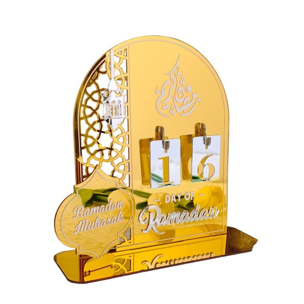 Reflective Acrylic Mirror Calendar with 3D Numbers for Home Organization