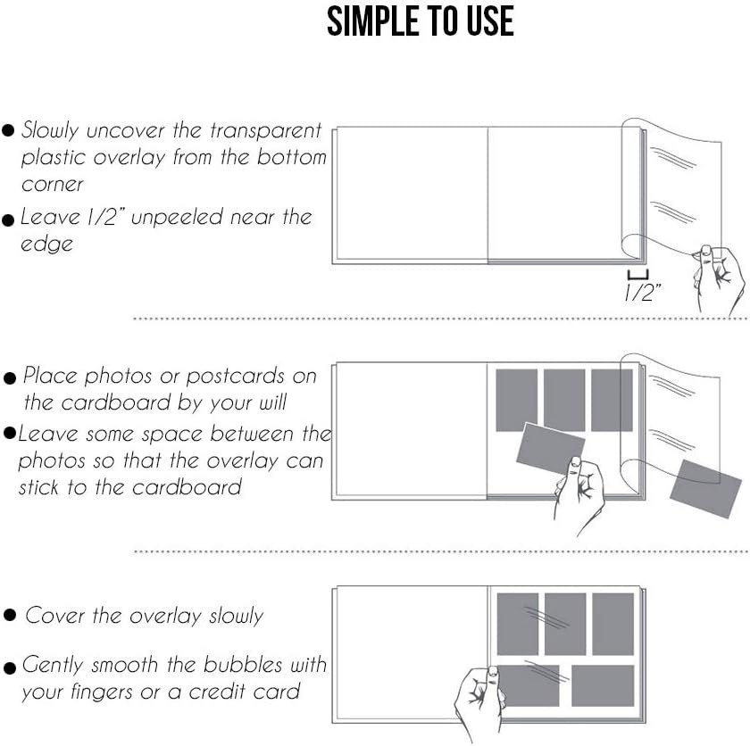 Totocan Photo Album Self Adhesive Pages, Large Magnetic Self-Stic