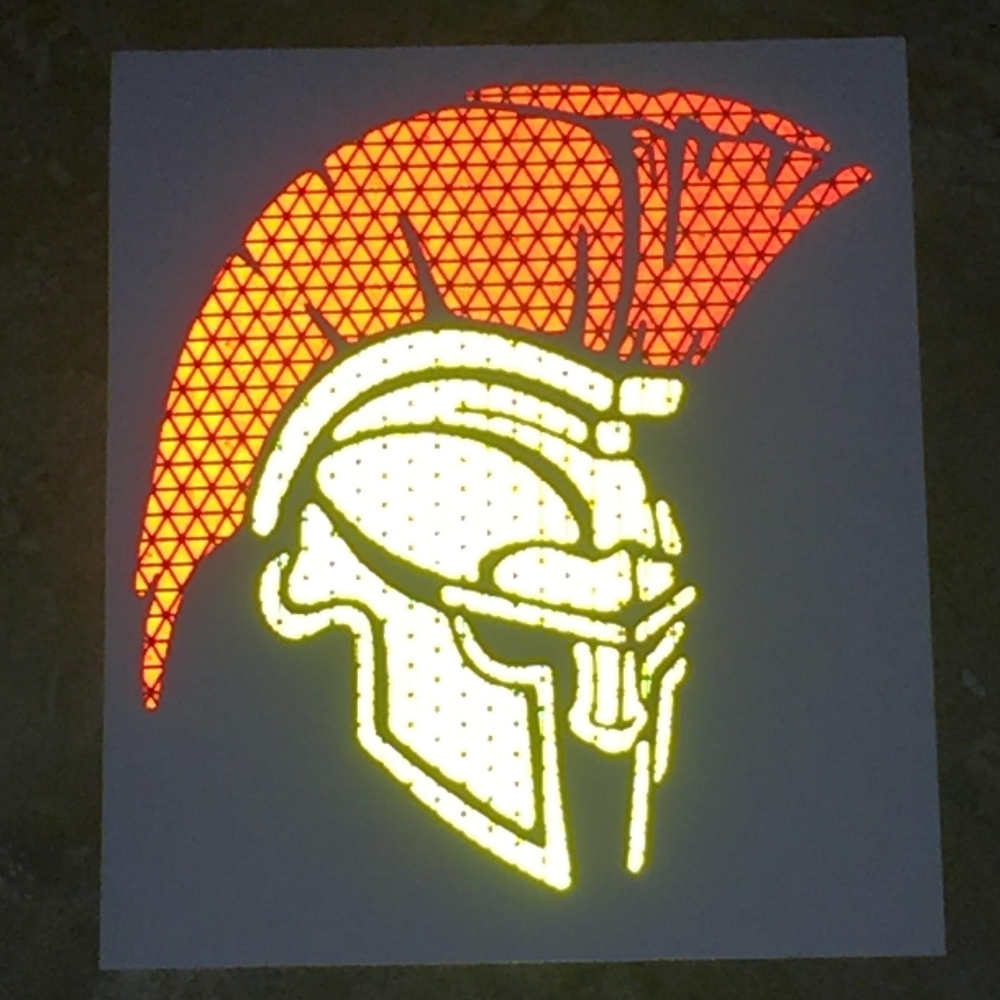 High Intensity REFLECTIVE Spartan Trojan Helmet Decals Stickers Window Car Bike
