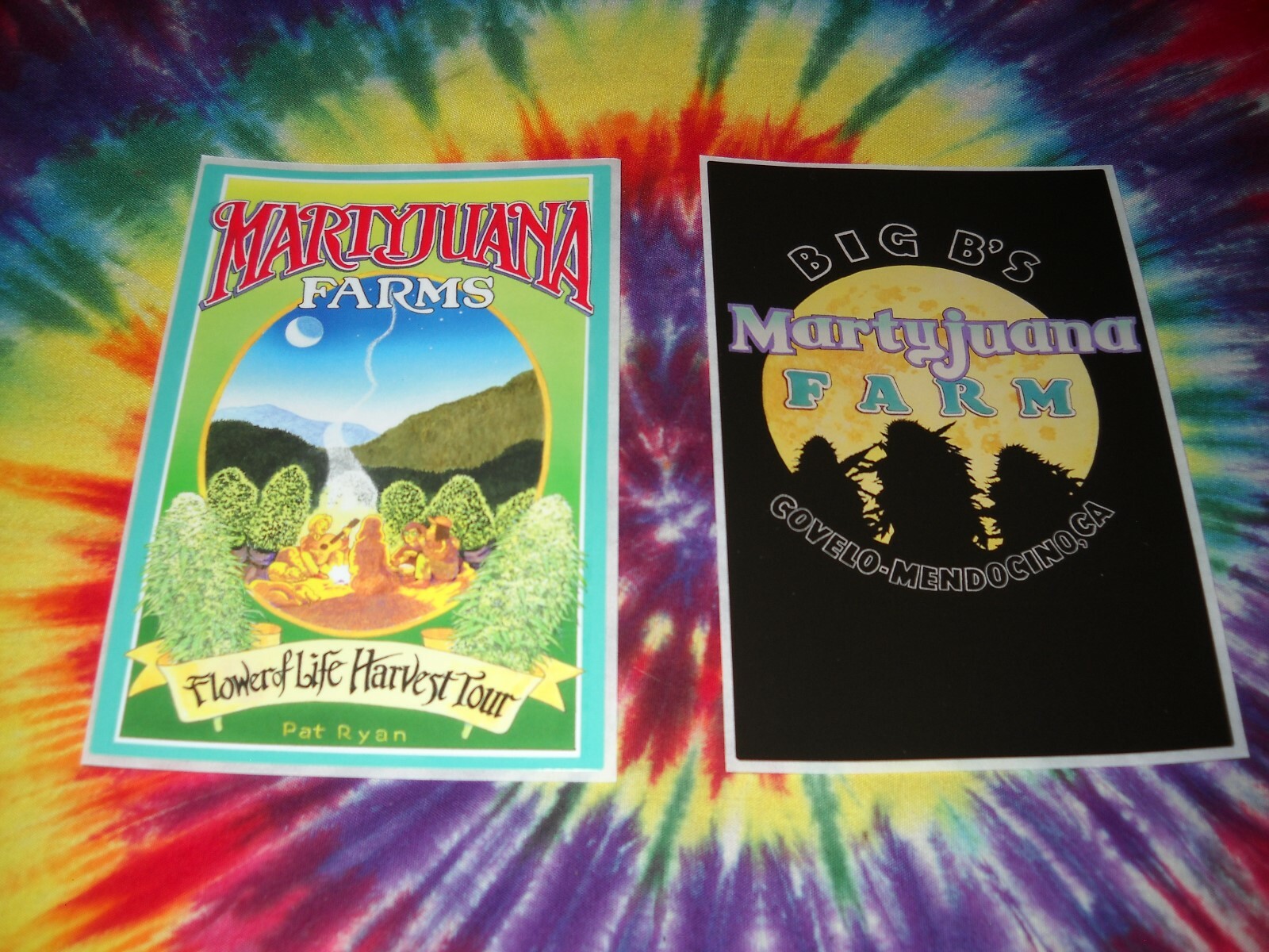 MARTYJUANA FARM BIG B'S MARIJUANA WEED CANNABIS PAT RYAN FLOWER OF LIFE-STICKERS