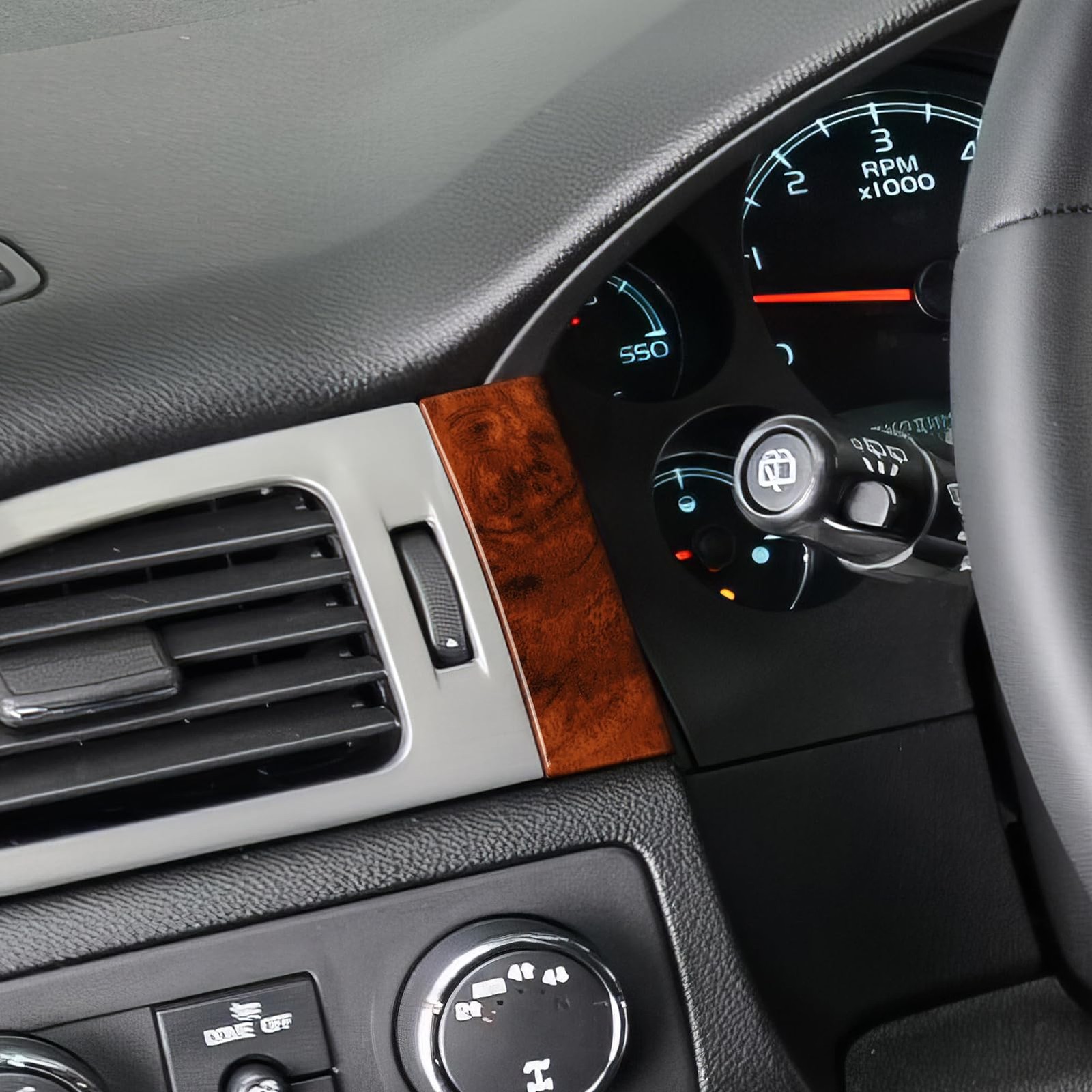 Car Dash Trim Panel Decal Wood Grain Stickers for Silverado Tahoe GMC Sierra