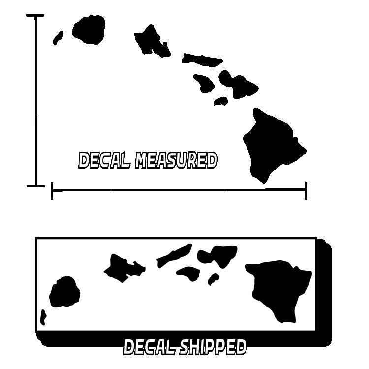 Hawaiian Islands Vinyl Decal Sticker | Car Window Laptop | Choose Size & Color