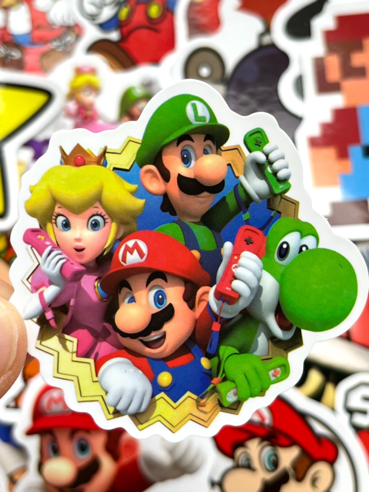 5-100 pcs Super Mario Bros Gamer Stickers, Princess Peach Luigi Laptop Decals