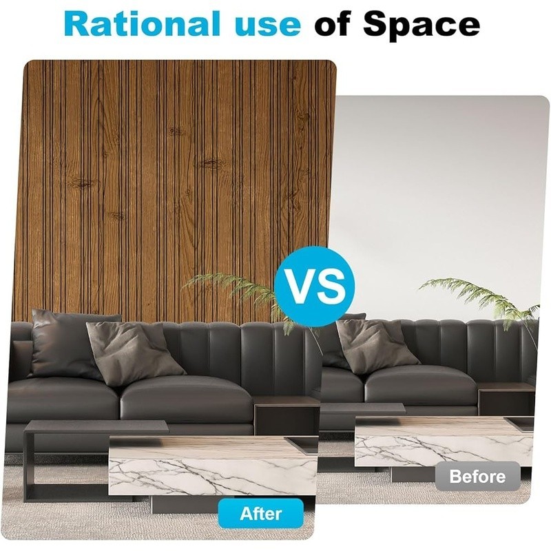 Lightweight Faux Wood Wall Panels Easy Install Eco-Friendly Durable Home Decor