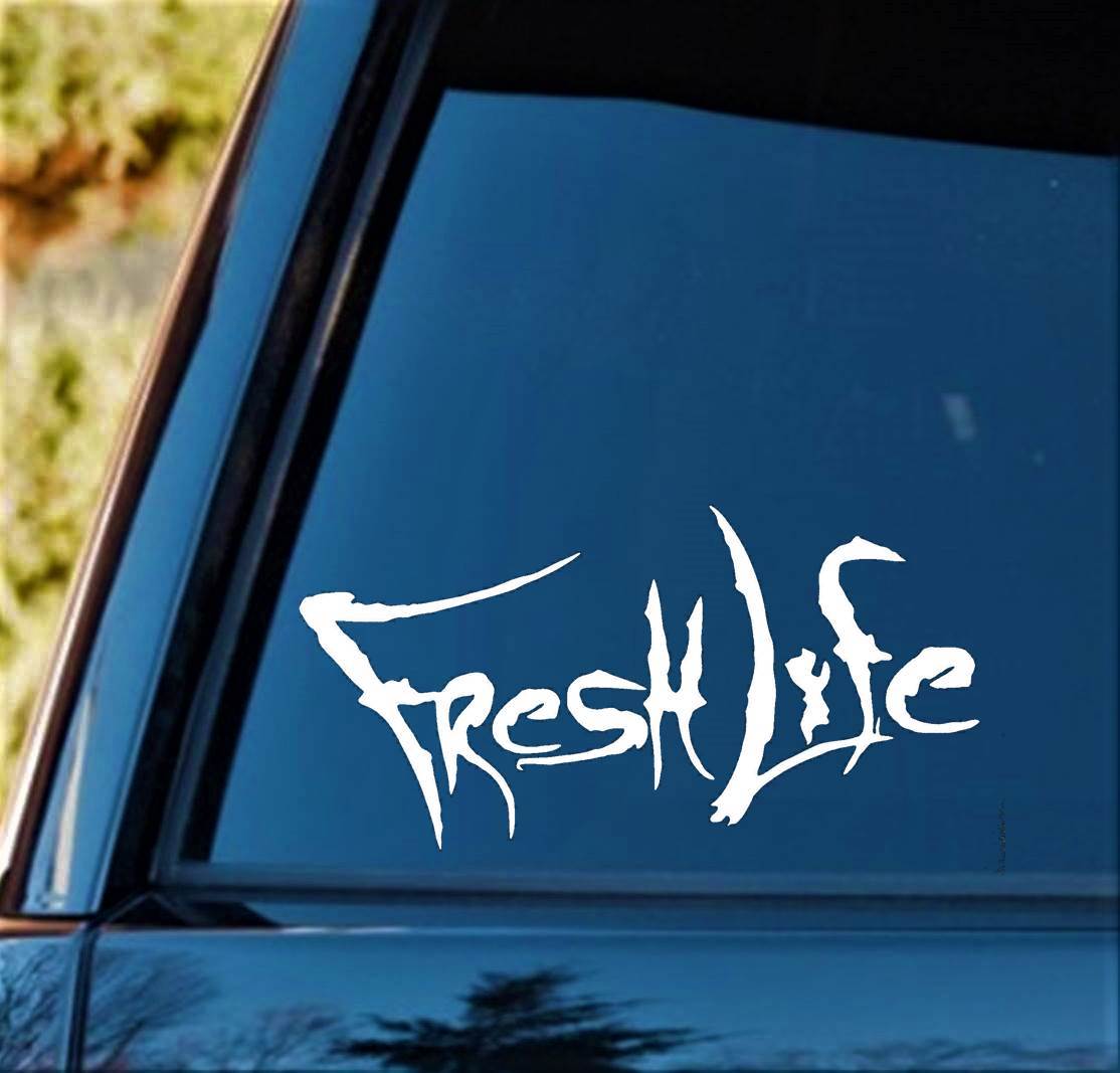 Fresh Life Fishing Boating Decal Sticker for Car Truck Boat Laptop