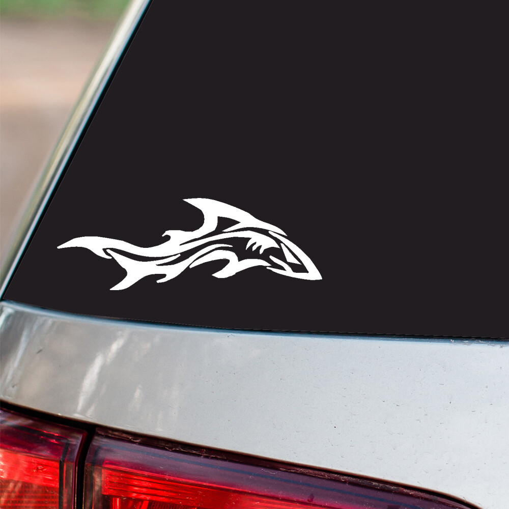 Shark Sticker S2 All size regular & Chrome Mirror Vinyl Colors