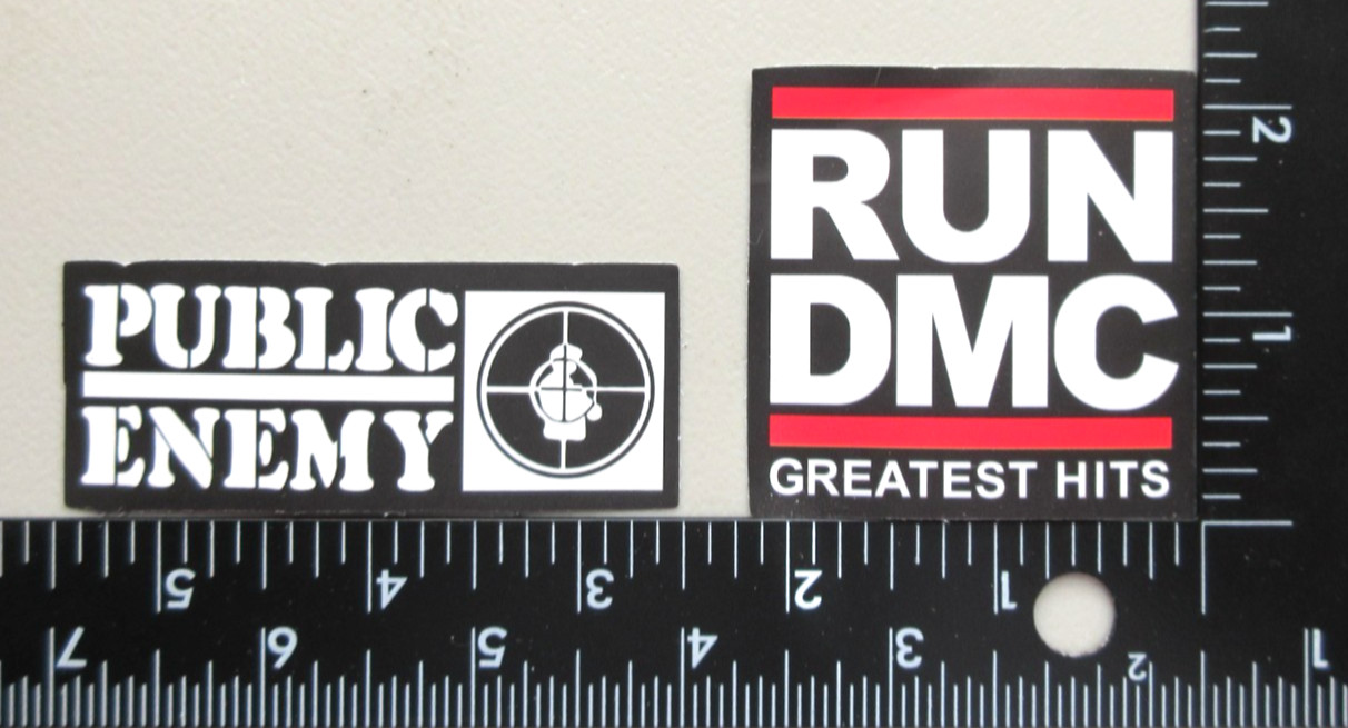 🔥PUBLIC ENEMY RUN DMC MUSIC HIP HOP GROUPS COLLECTIBLE STICKERS