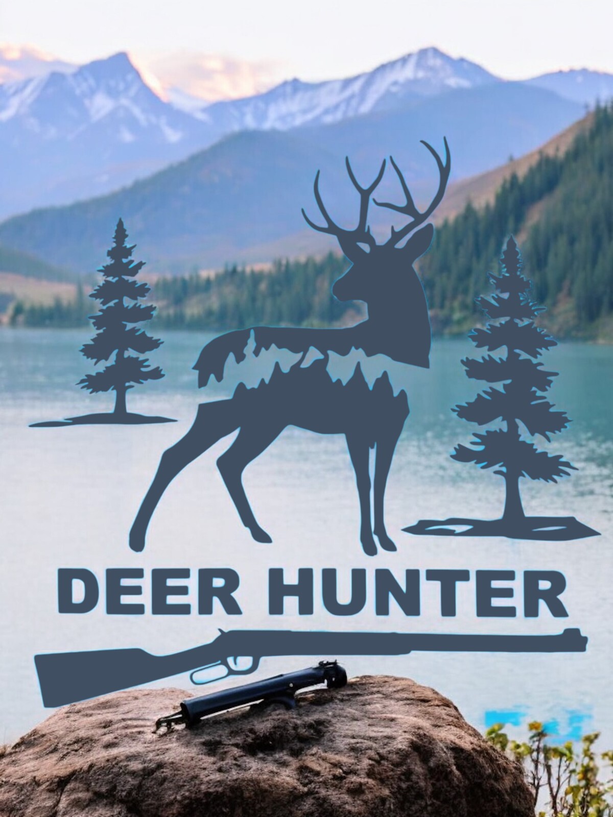 DEER HUNTER DECAL FOR ATV Car Truck SUV Bumper Wall Laptop window sm l