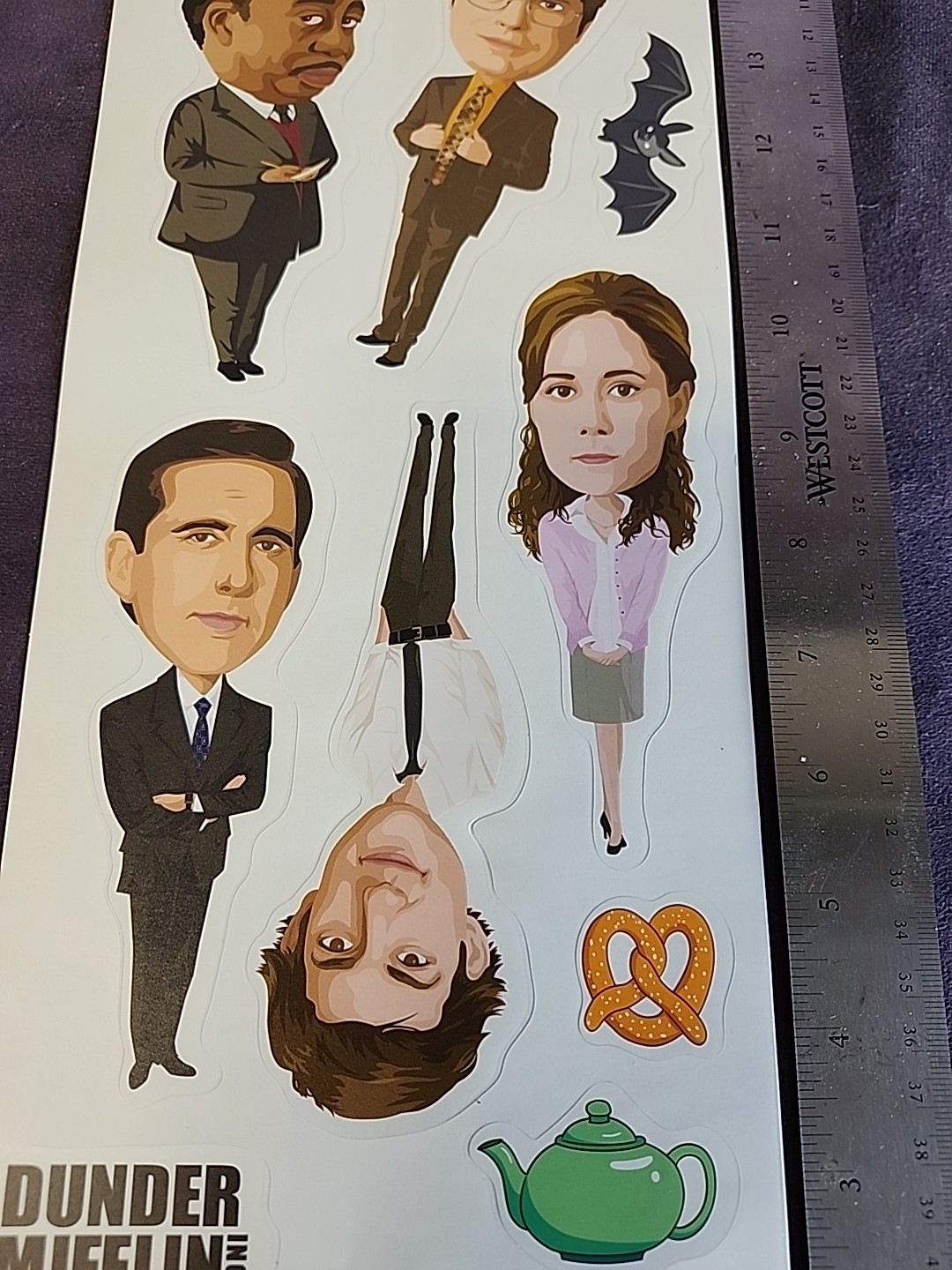 The Office Dunder Mifflin 10 Wall Decals Removable Restick Stickers Lot of 5