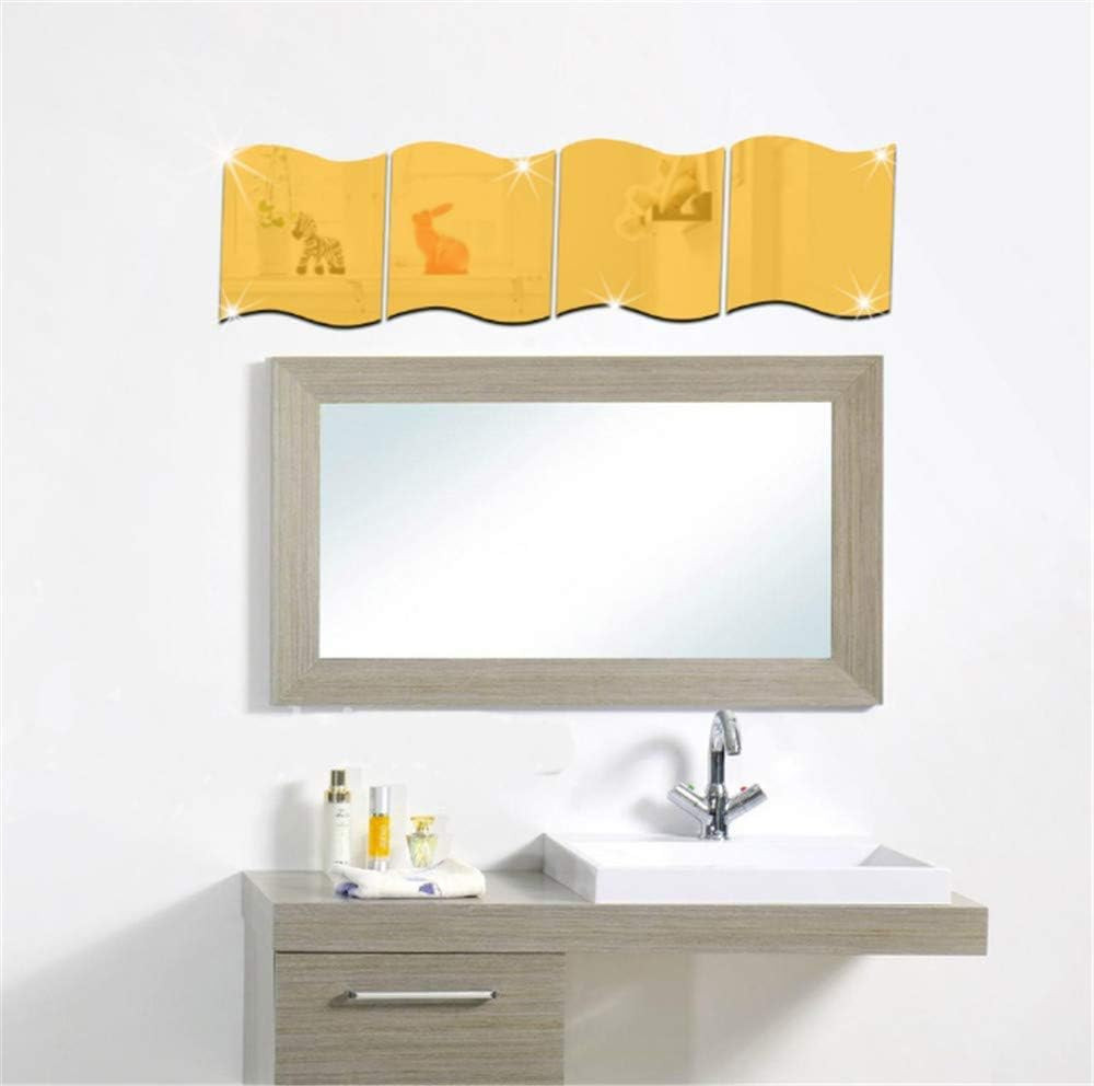 12PCS Wavy Mirror Wall Stickers, Full Length 3D Art DIY Home Decorative Acryl…