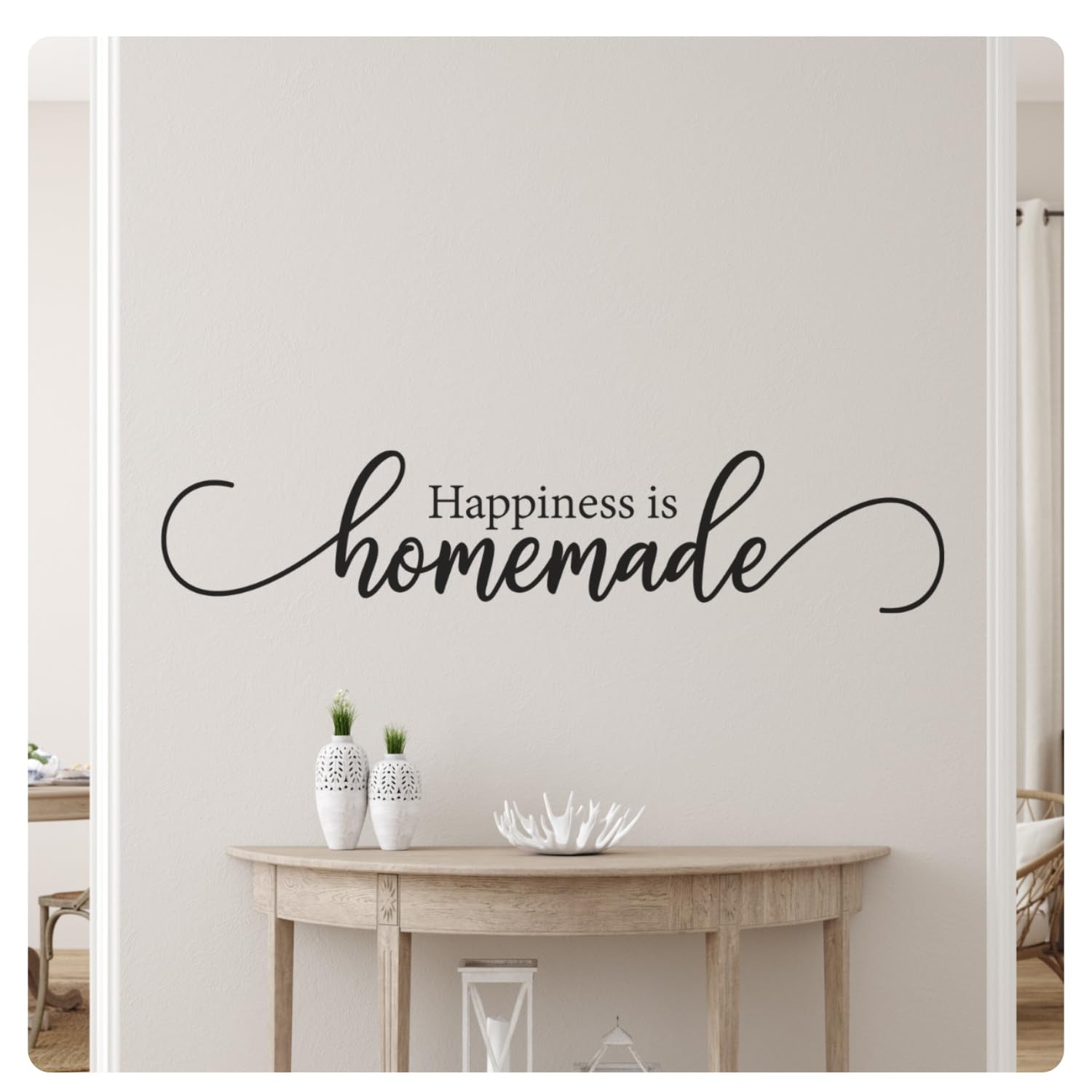 – Happiness is Homemade – Inspirational Family Wall Decal Sticker Quote Word …