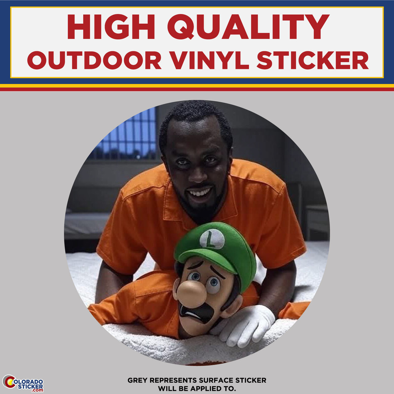 P Diddy and Luigi, High Quality Vinyl Stickers