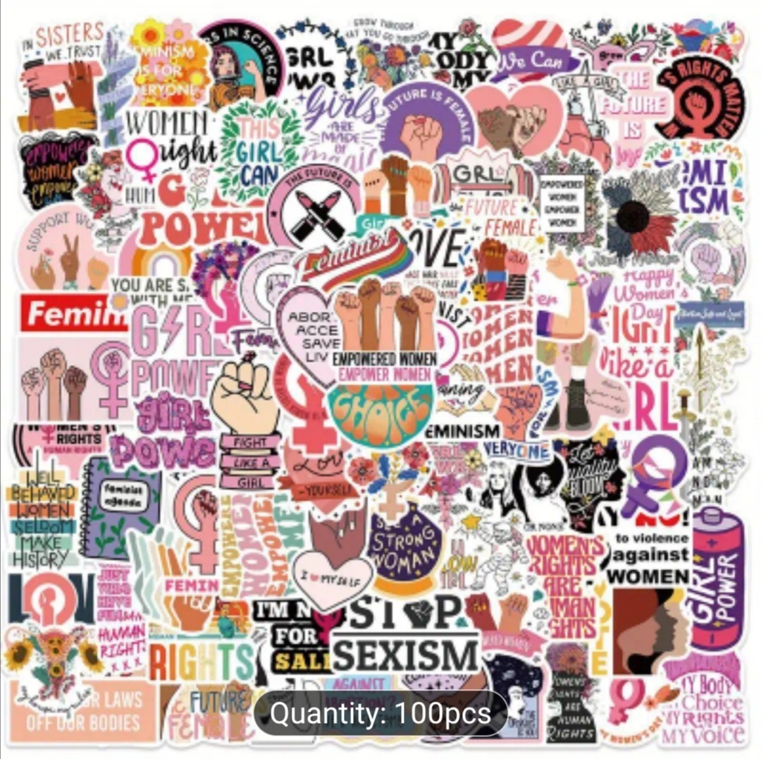 20 PCS Feminist Feminism Womens Girls Rights Power Stickers 2nd Set BRAND NEW