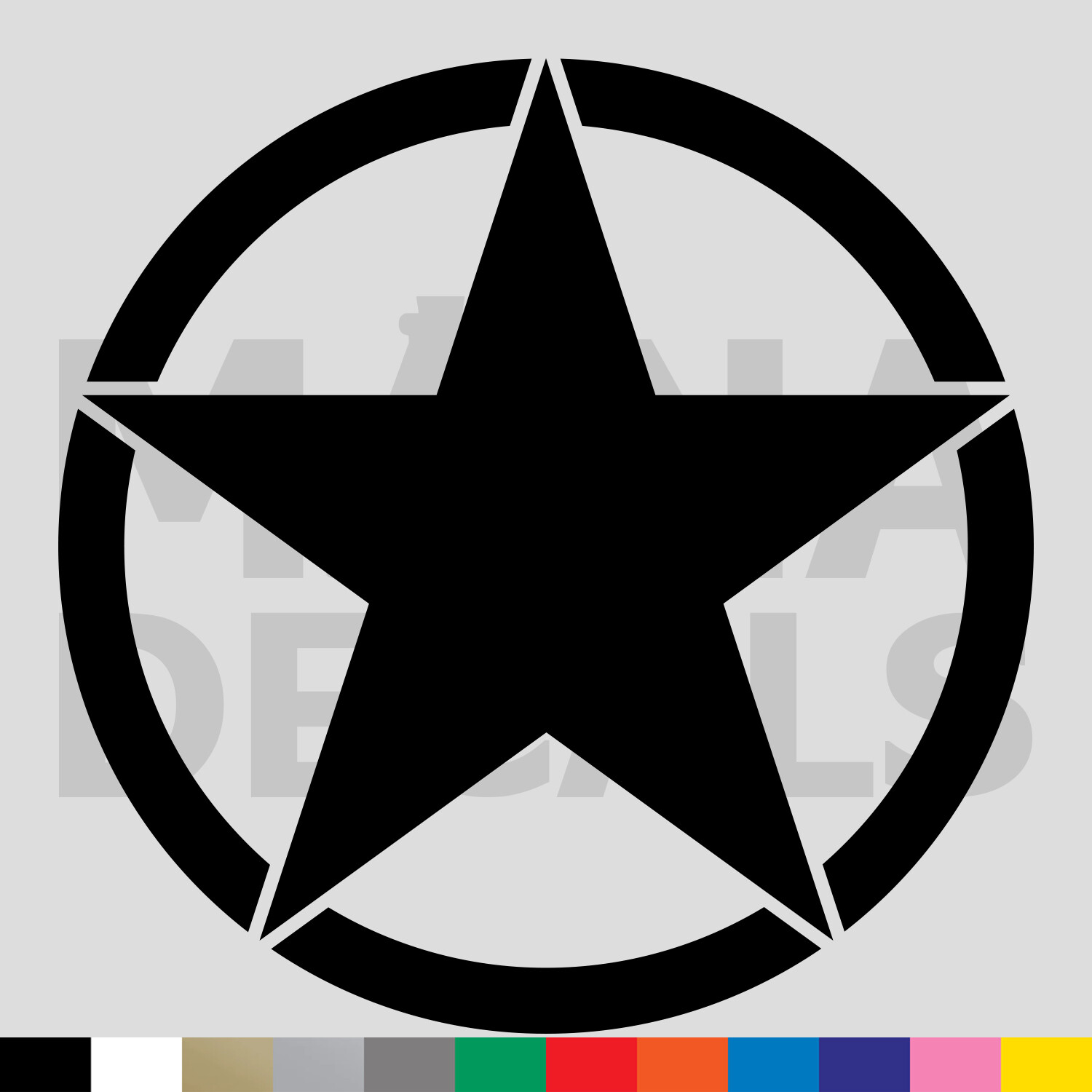 Star Emblem Vinyl Die Cut Decal Sticker – Army Military