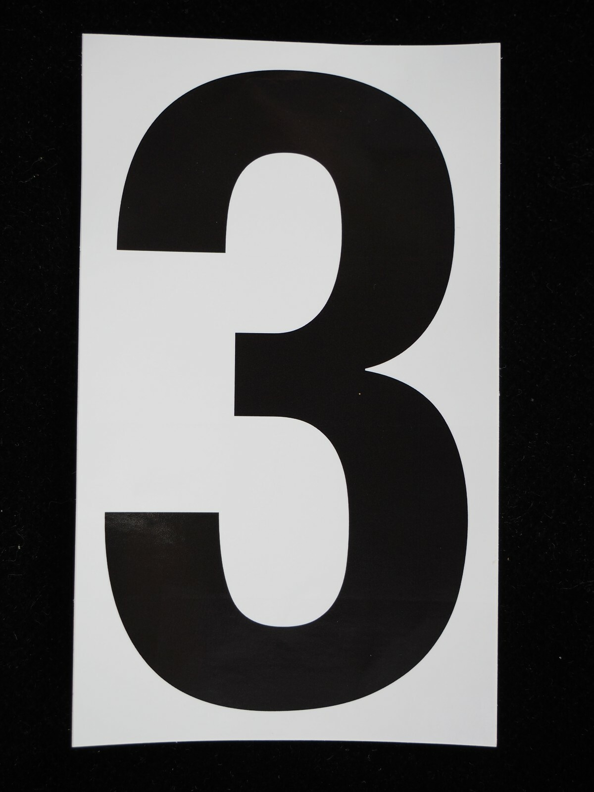 100 – 5" Vinyl Adhesive Numbers Black & White Indoor Outdoor Commercial MADE USA