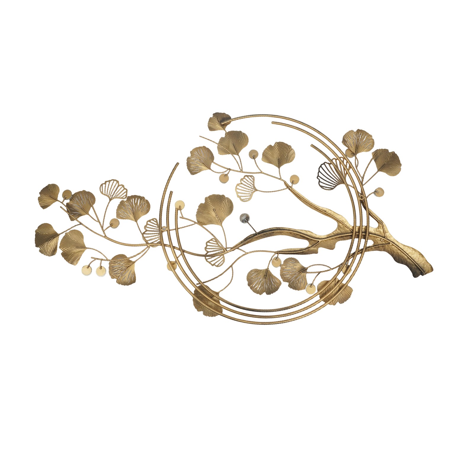 Metal Wall-mounted Home Decoration Art Creative Ginkgo Decor For Living Room