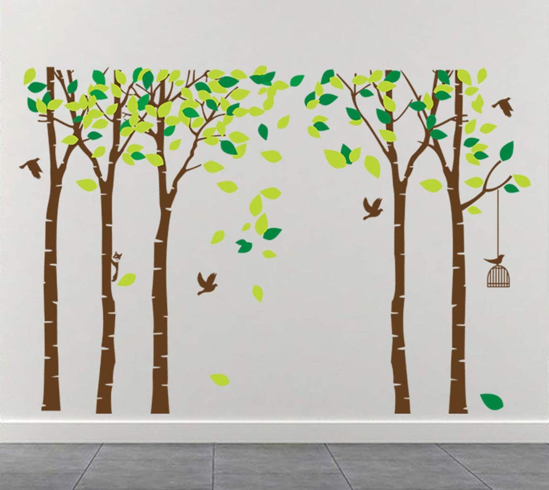 ANBER Giant Jungle Tree Wall Decal Removable Vinyl Sticker Mural Art Bedroom …