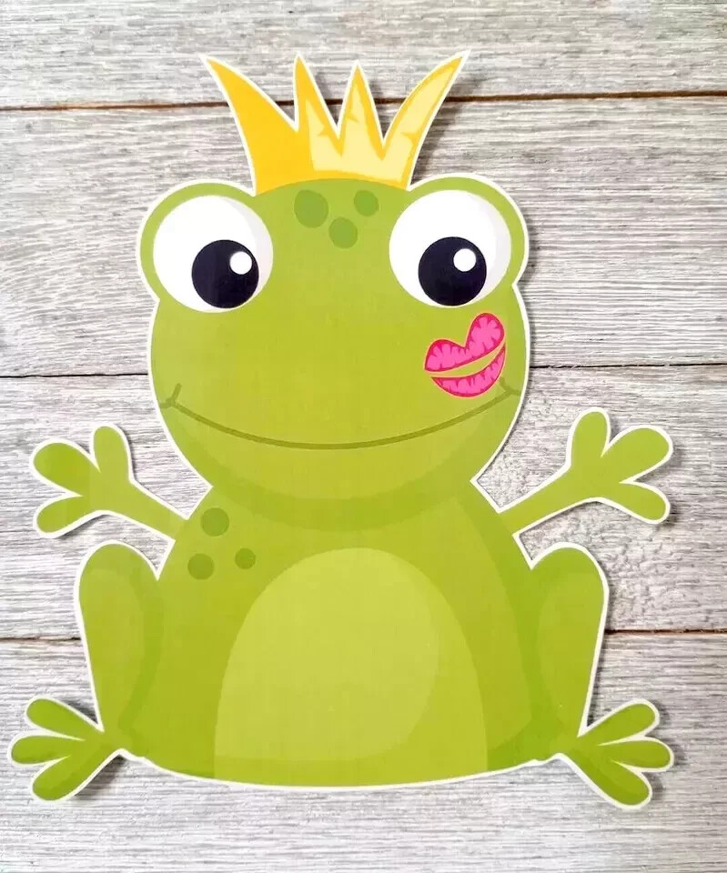 toad prince frog wall safe sticker kiss 5.5 inch new