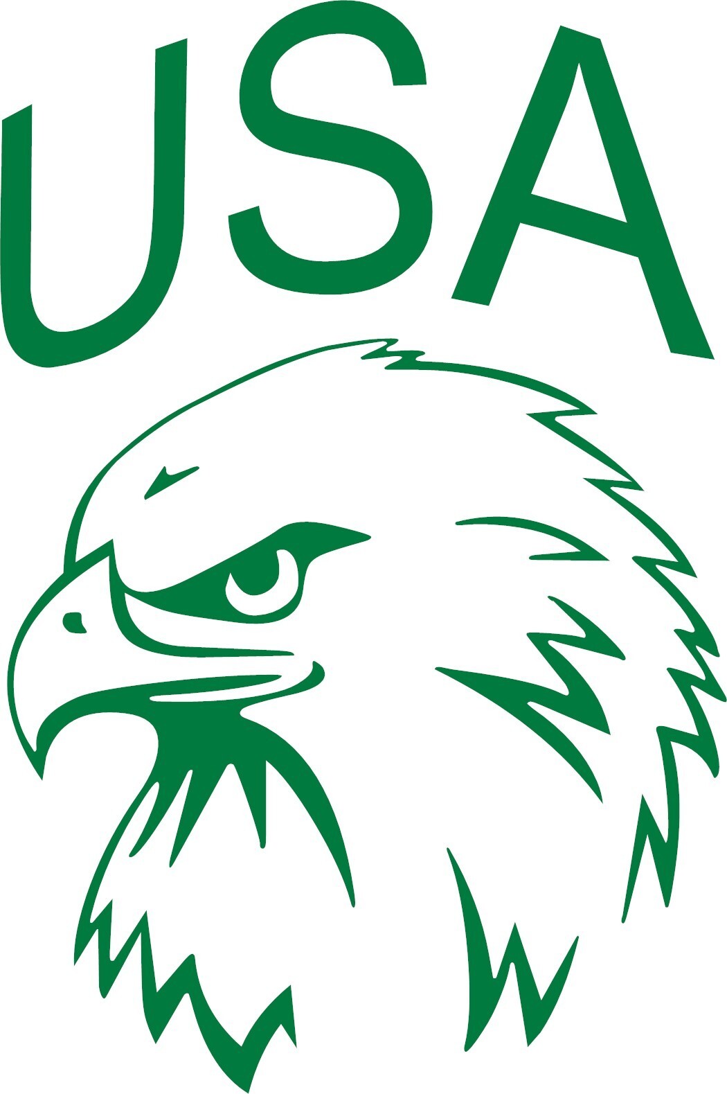 USA EAGLE HEAD VINYL DECAL In your choice of color 5.0"H X 3.5"W "