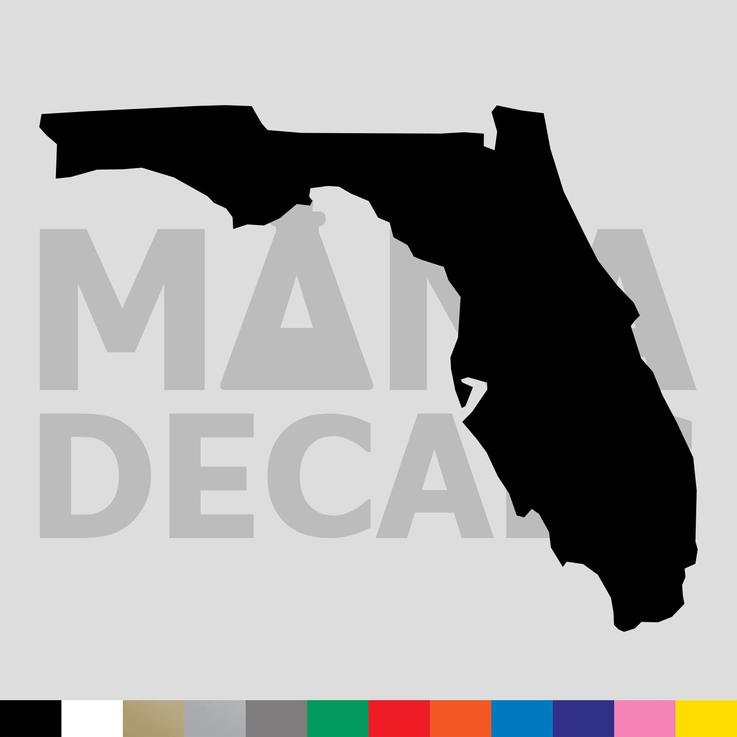Florida Vinyl Die Cut Decal Sticker – FL State Outline