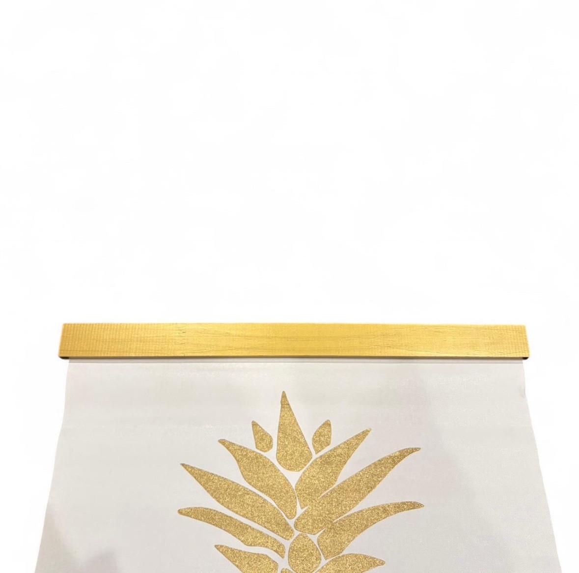 Gold Pineapple Wall Decal Tropical Fruit Art Gold White Home Decor for Any Room