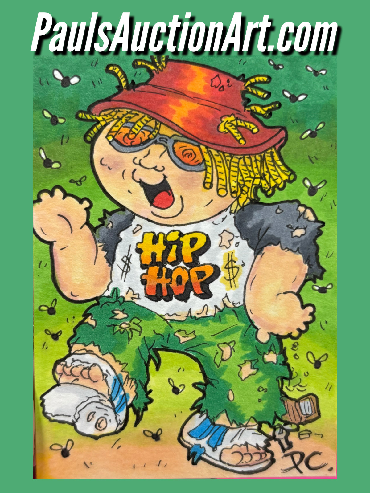Pauls Auction Art Decal GPK Hand Me Don 3.5" Indoor/Outdoor Glossy Vinyl Sticker