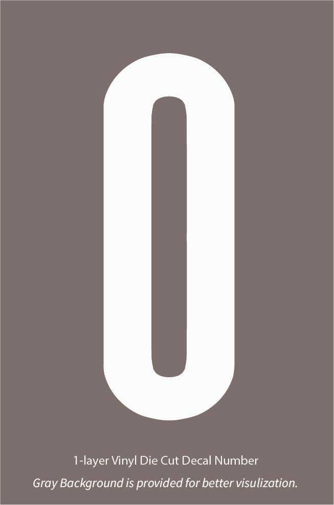 0-10 7-32" Sale Sign Font Vinyl Die Cut White Decal Numbers – 6Yrs Outdoor Film