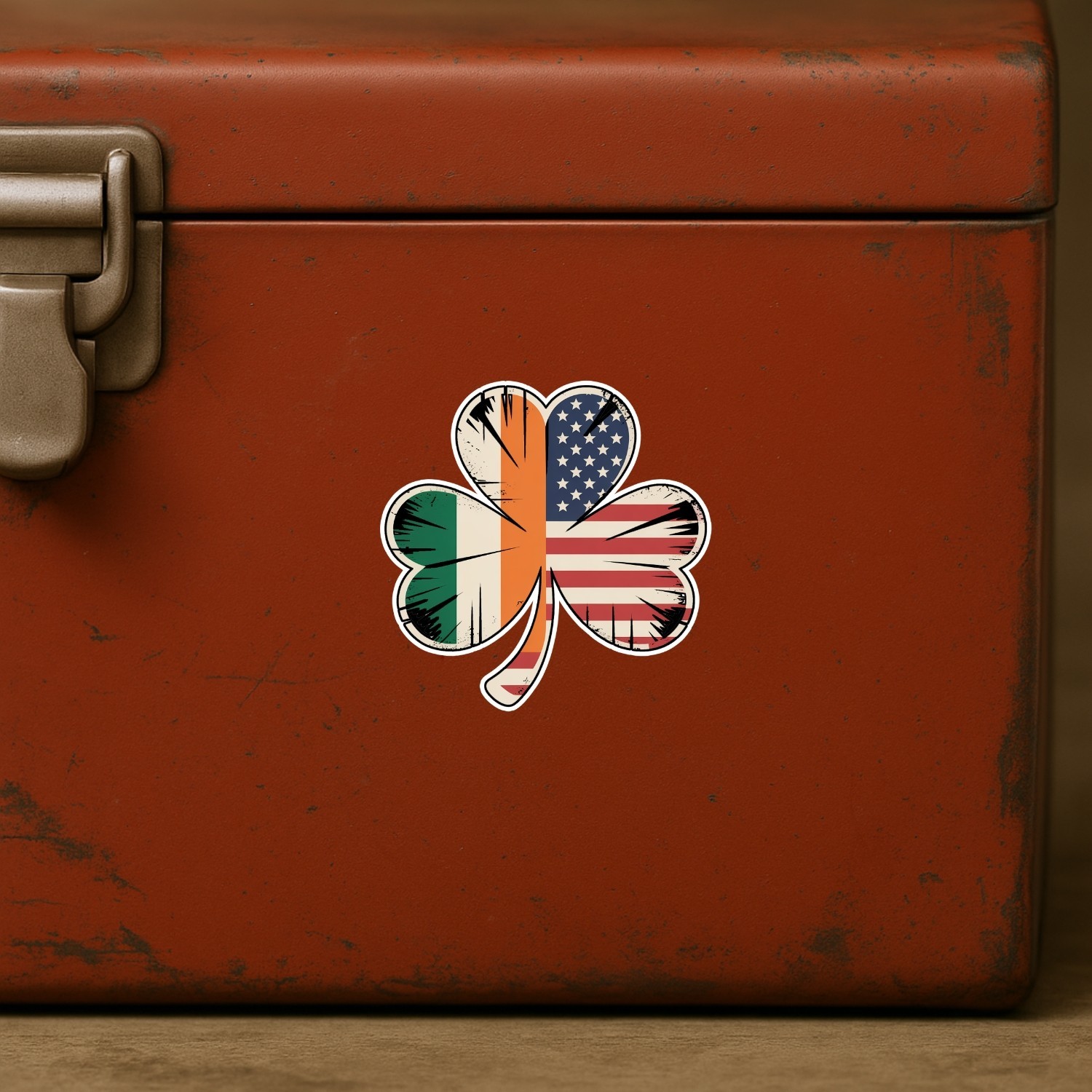 4PCS Irish American Shamrock Stickers – Ireland Clover Vinyl Decals