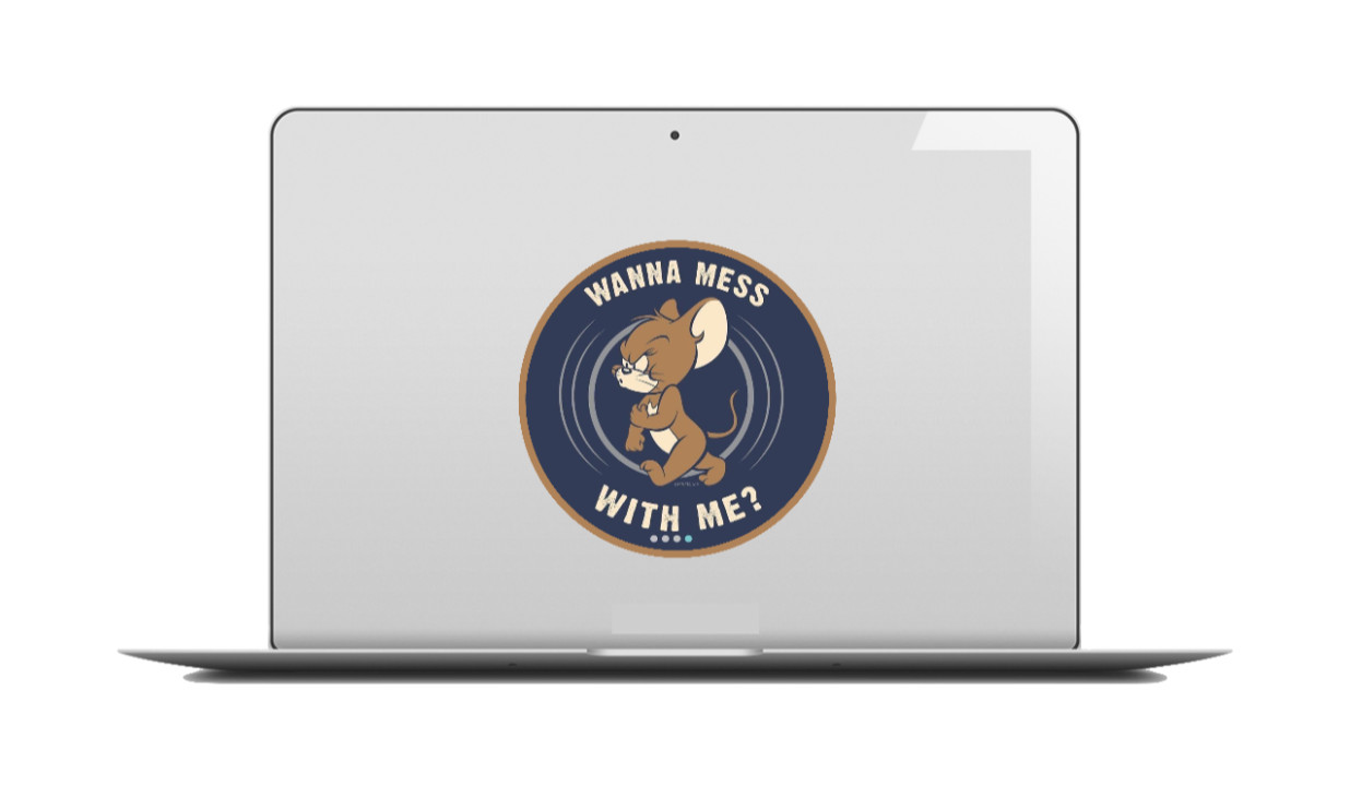 Mouse – (Wanna Mess With Me) – 4" Vinyl Decal Car Truck Cooler Laptop Trailer 25