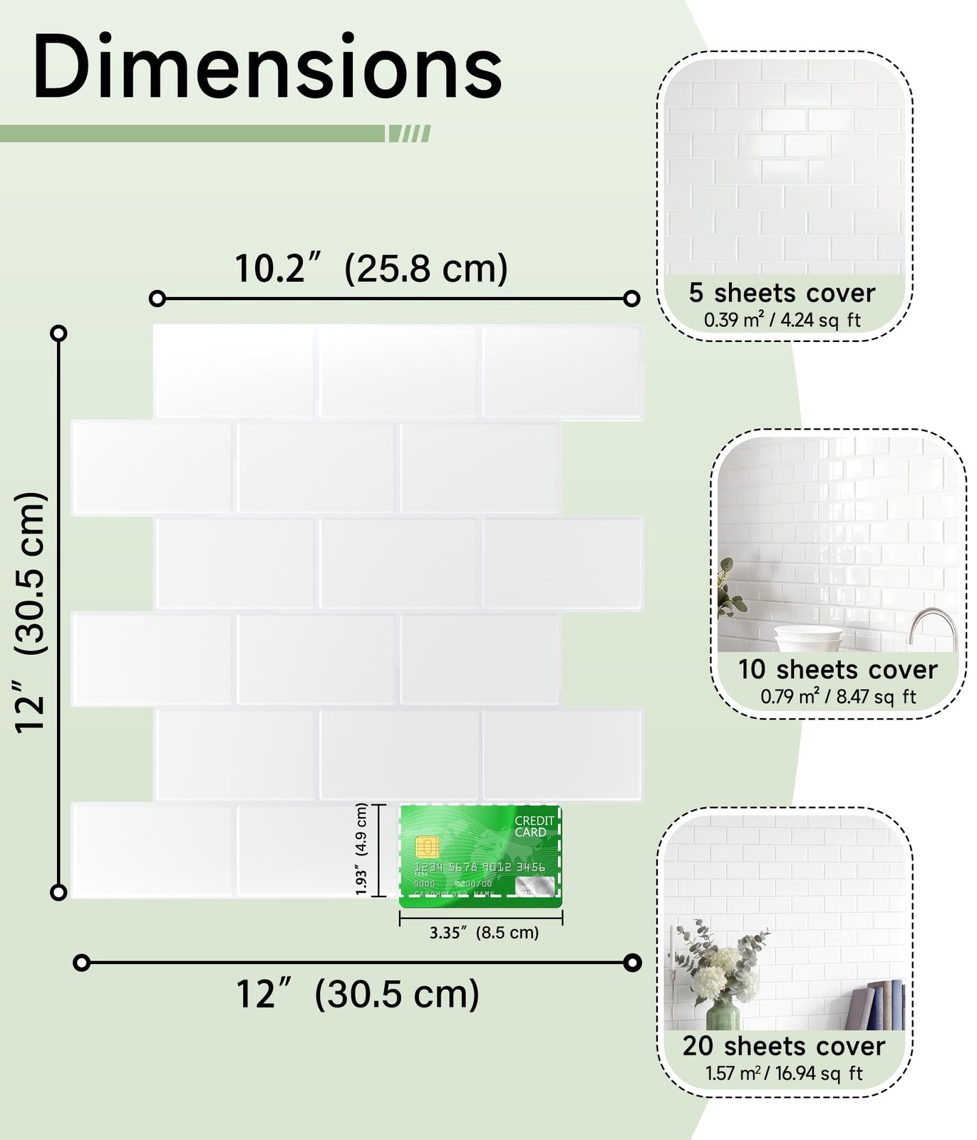 Peel and Stick Backsplash for Kitchen: Self Adhesive Wall Tiles for Bathroom …