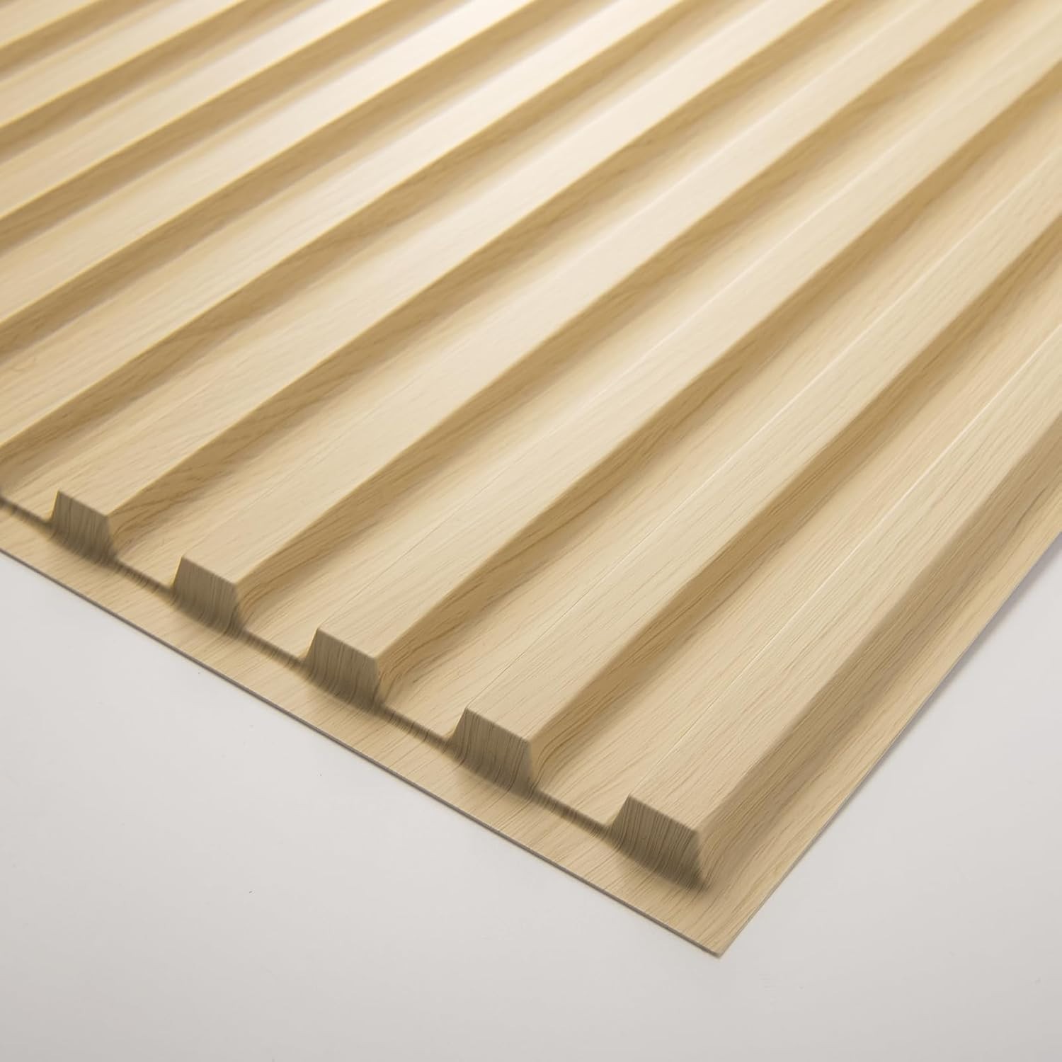 12-Pack 3D Wall Panels, 2×4 FT PVC Tiles – Oak