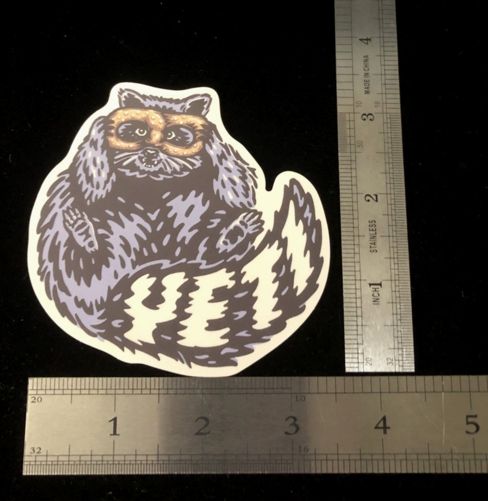 Rare Yeti Raccoon Tail Sticker