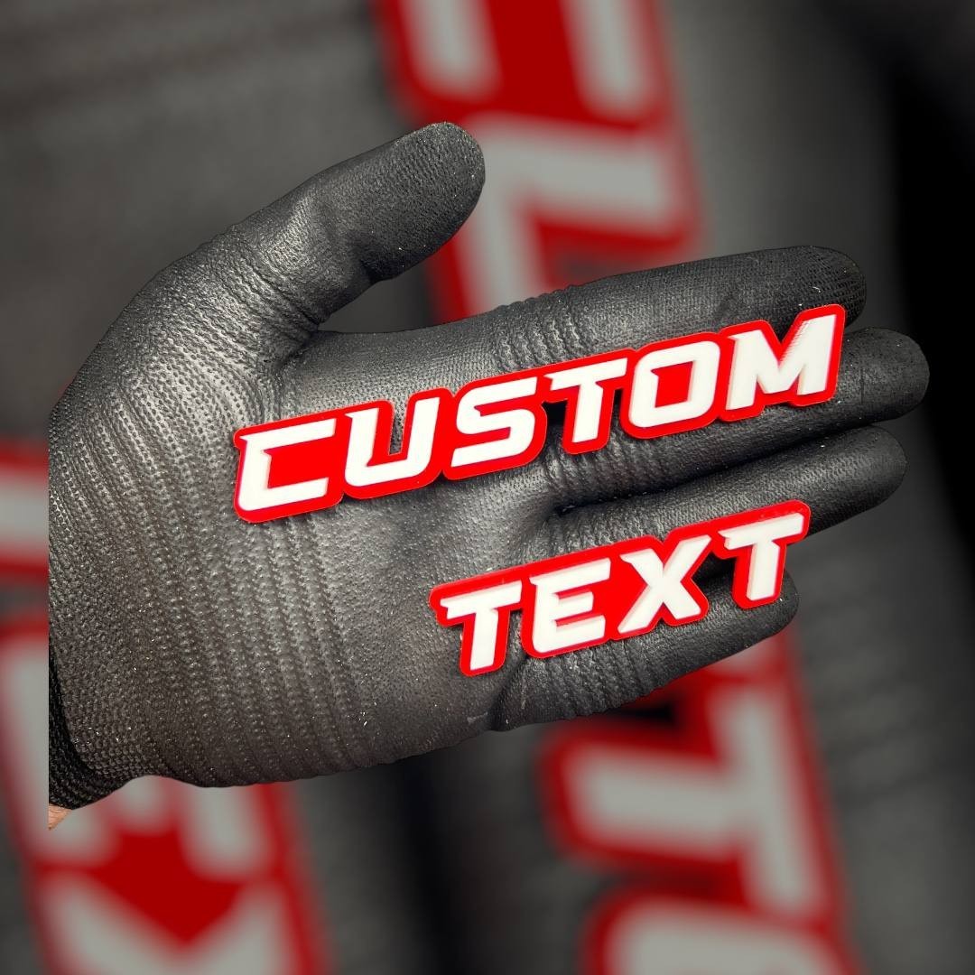 Personalized Car Emblem Badge – Custom Text, Multi-Color Acrylic
