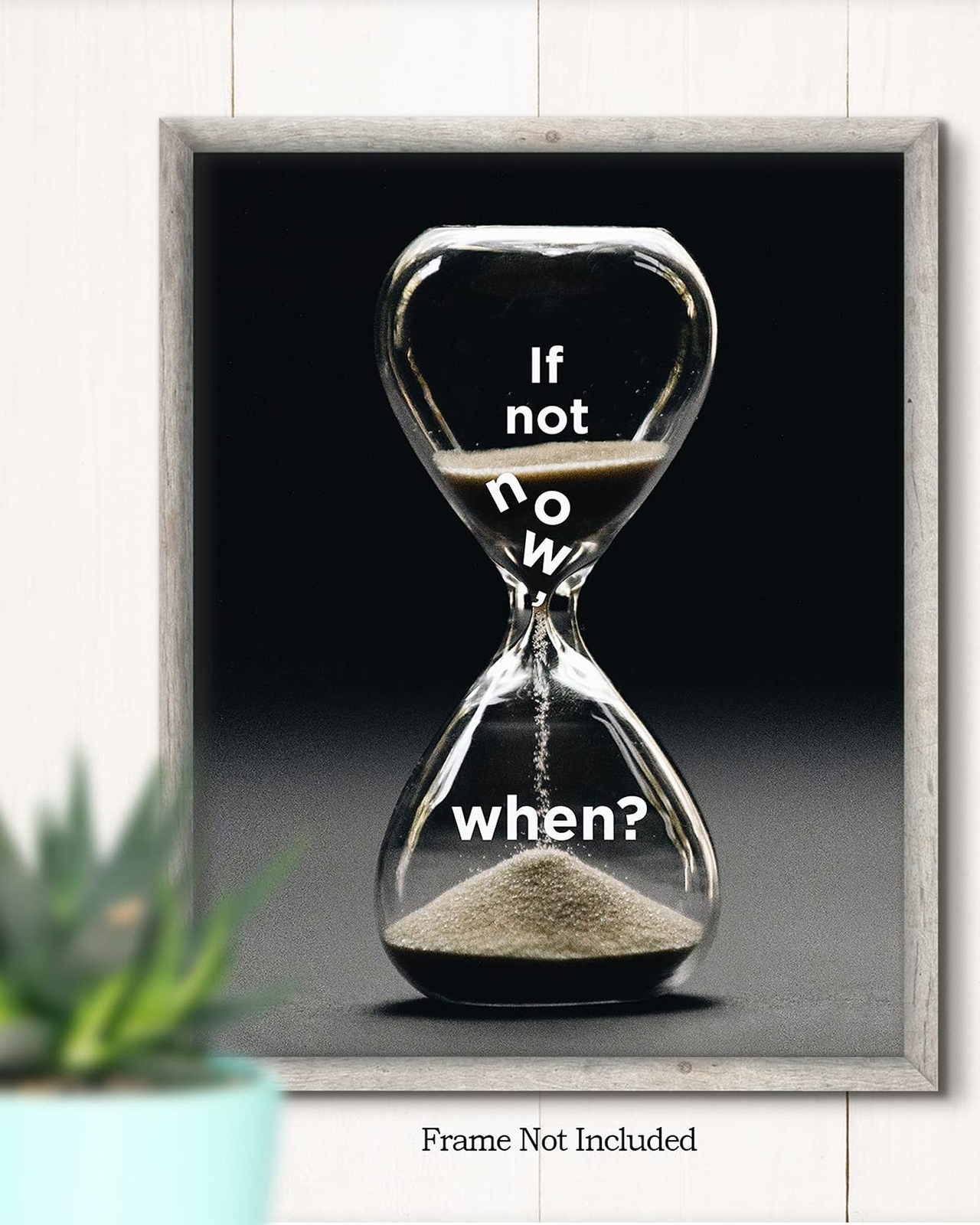 Govivo If Not Now, When? – Motivational Quote Wall Art Print – Wall Decor Pri…