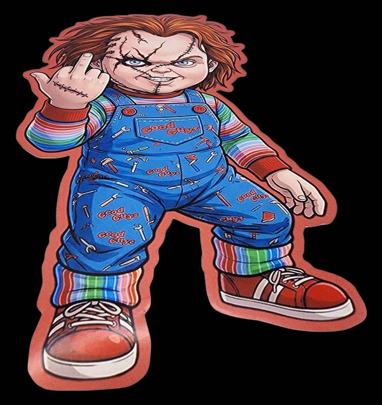 Bride Of Chucky Charles Lee Ray Inspired Waterproof Car Decal Vinyl Sticker