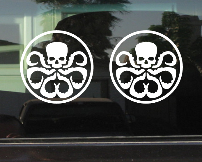 HYDRA SYMBOL (CAPTAIN AMERICA) VINYL STICKER PAIR