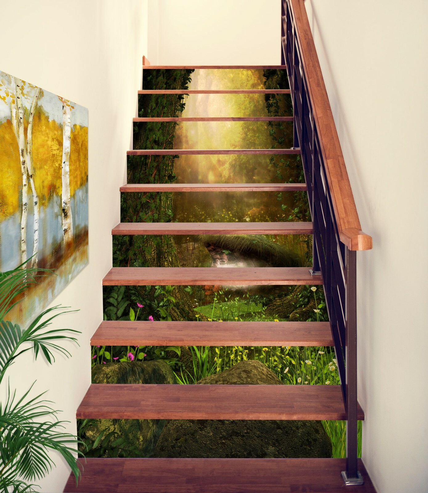 3D Forest Grass NA527 Stair Risers Decoration Photo Mural Decal Wallpaper Fay