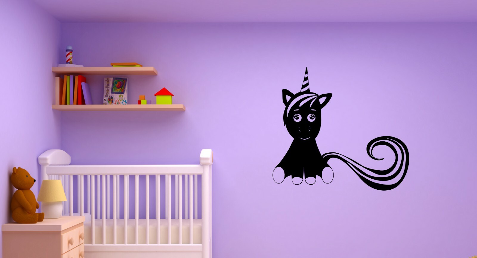 Wall Decal Unicorn Fantastic Animal Fairy Tale Kids Room Decor Vinyl (ed1794)