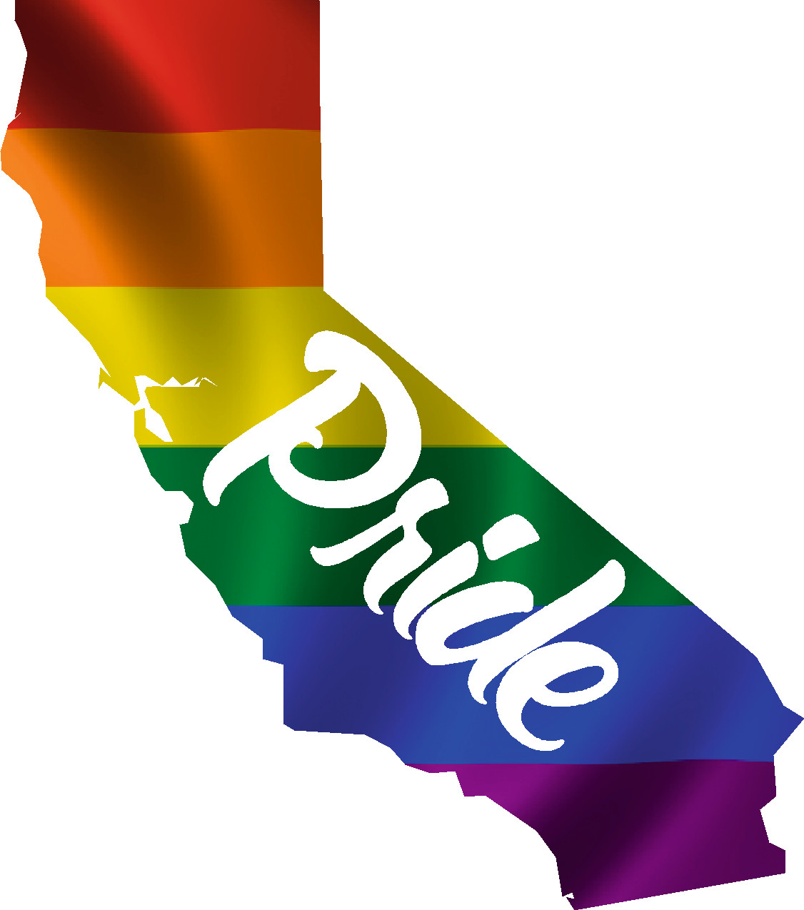 California State Pride Flag – 3.75" x 4.25" Vinyl Decal Sticker ebn-sp1705