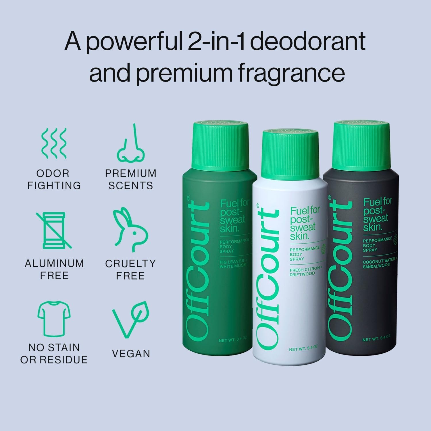 Natural Deodorant Body Spray Aluminum Free Men Women 3.4 oz