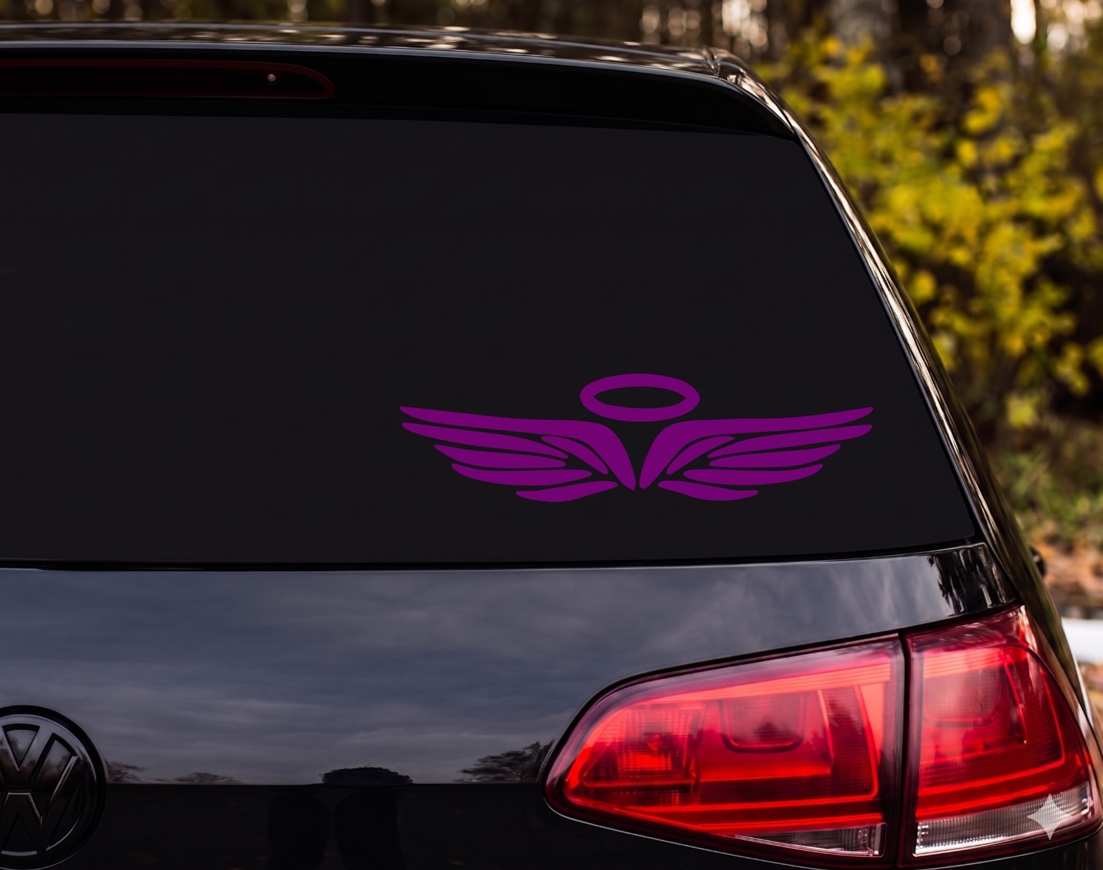 Angel Wings Halo Die Cut Vinyl Decal Custom Car Laptop | Memorial Gift