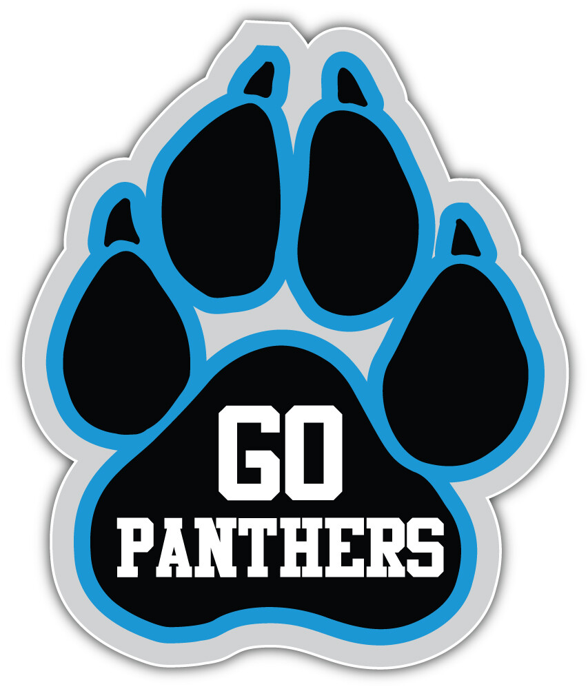 Carolina Panthers Paw NFL Sport Car Bumper Sticker Decal "SIZES"