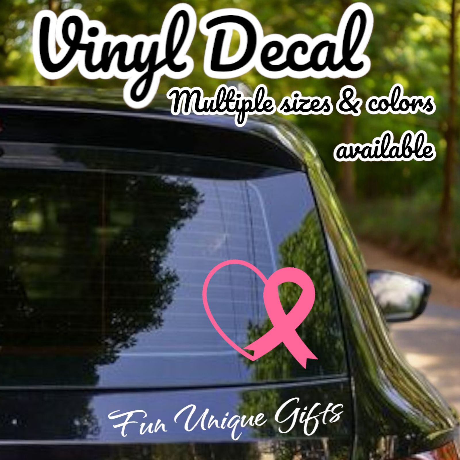Awareness Ribbon Vinyl Decal Sticker -Multiple Colors & Sizes- SHIPS FREE!