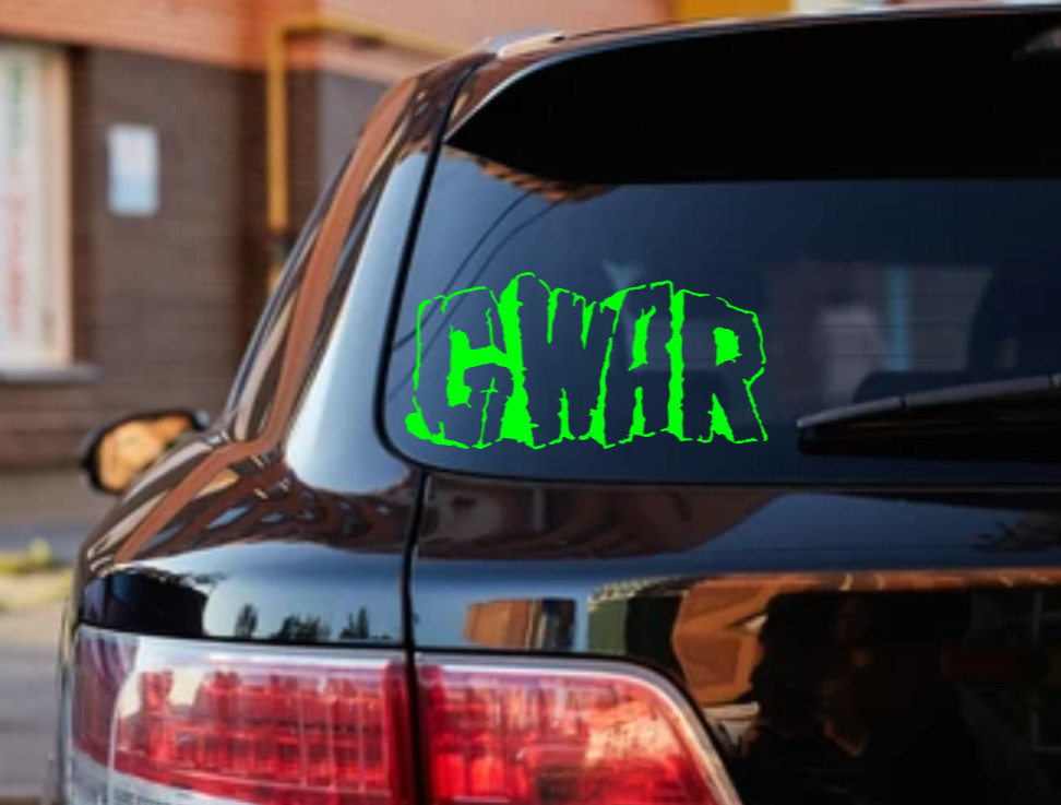 Gwar Car Decal Vinyl Glossy Band Logo Bumper Sticker Heavy Metal Alternative
