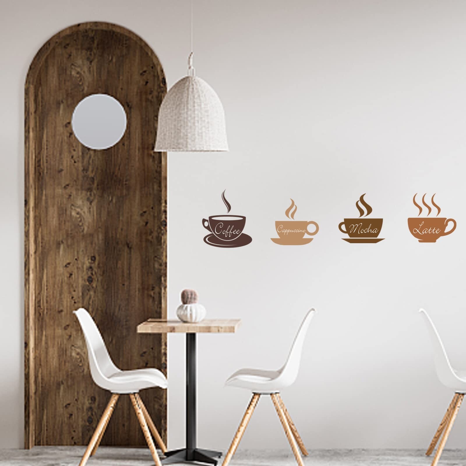 SUPERDANT Coffee Wall Stickers Coffee Cups Wall Decals Latte Mocha Cappuccino…