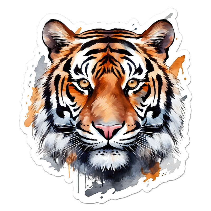 Tiger Head, Vinyl Decal Sticker, Indoor Outdoor, 3 Sizes, #11944
