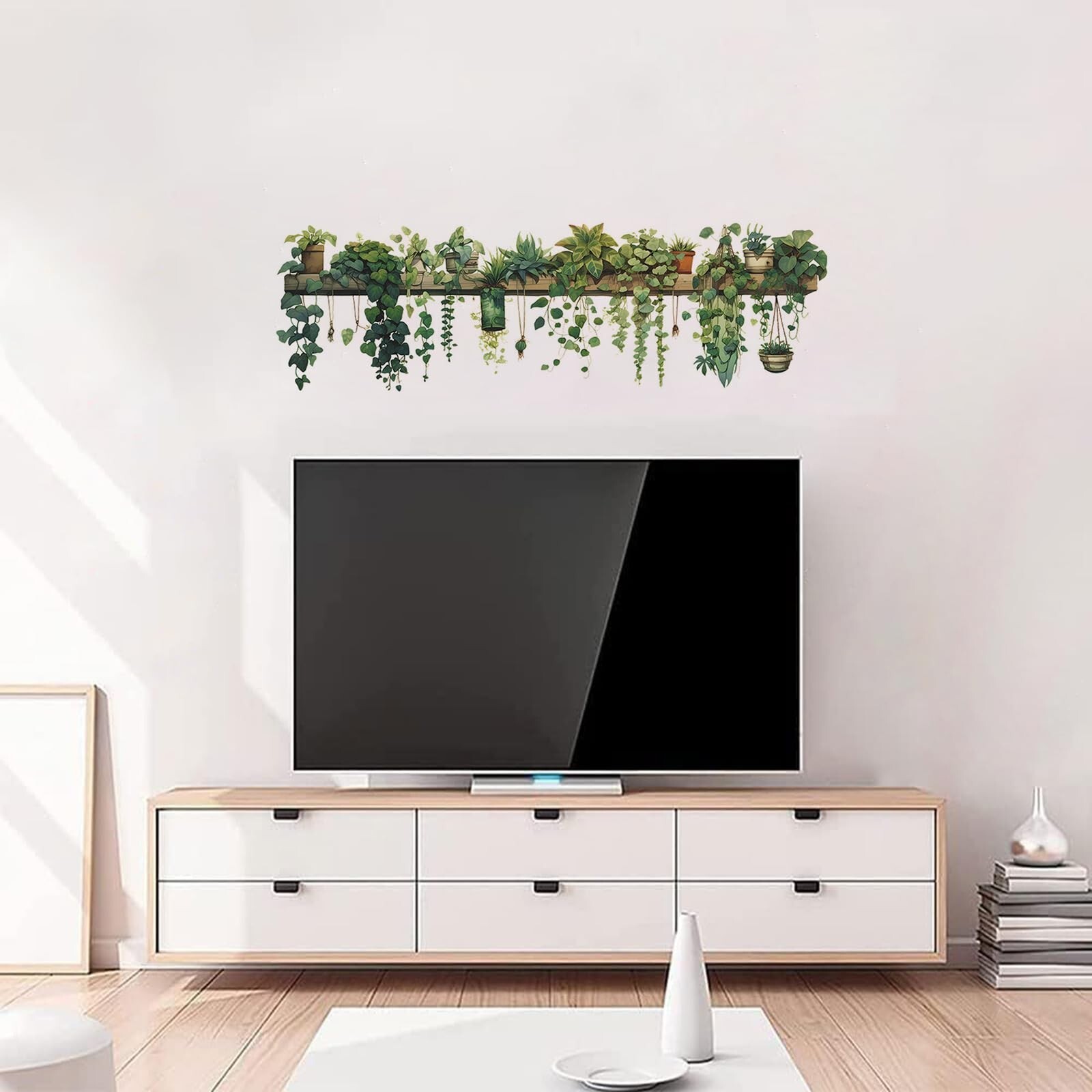 Plant Wall Decals Vinyl Waterproof Wall Stickers Removable Wall Murals Peel a…