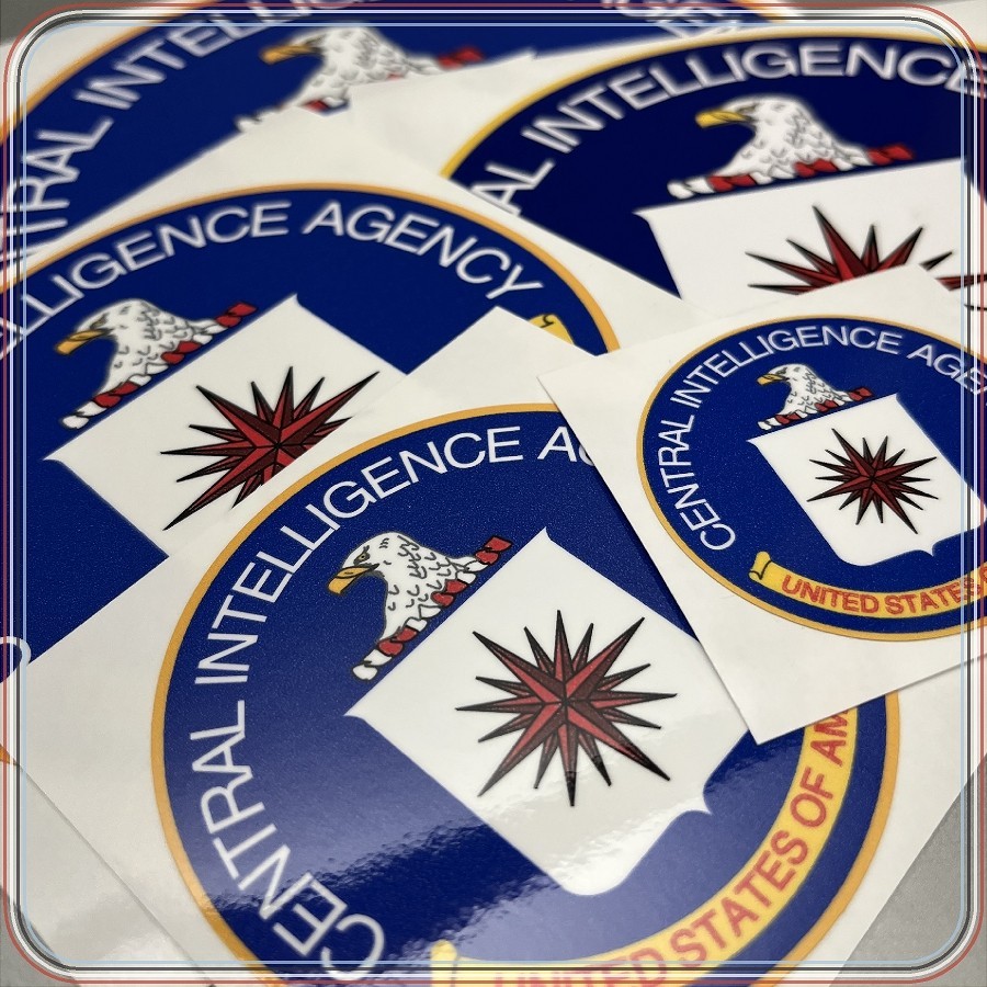 CIA Seal Laminated Sticker Choose from 2", 3", 4", 5" or 6" Sizes for Laptop