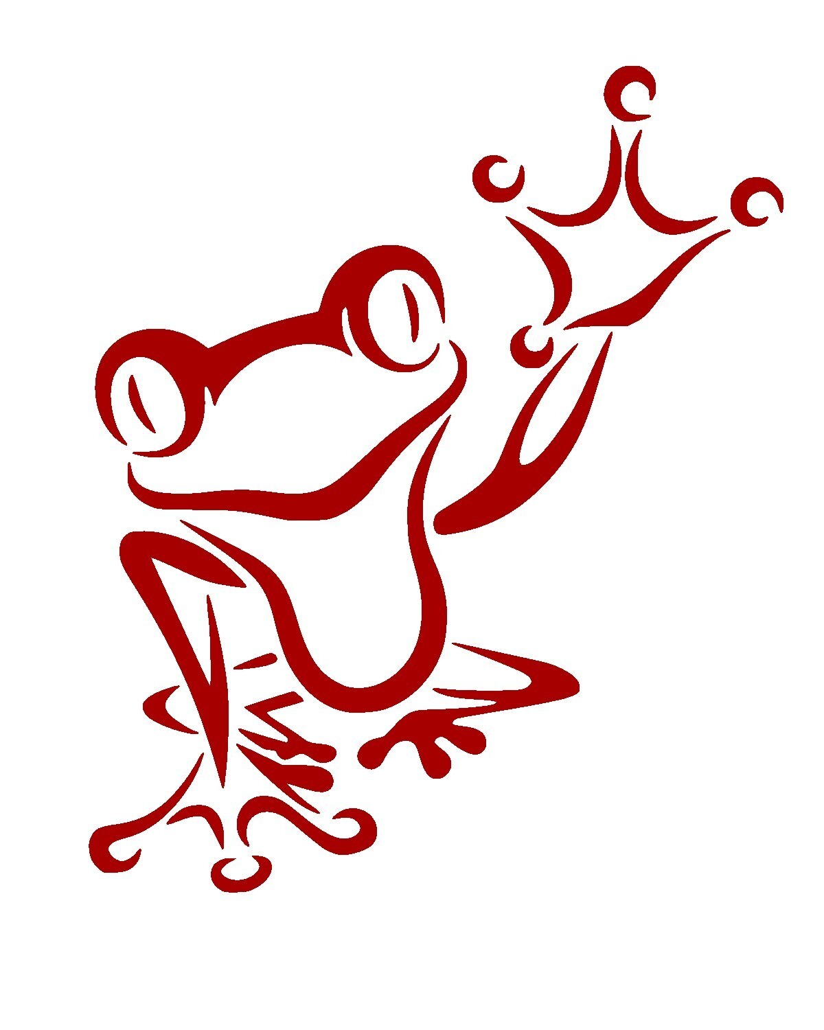 Waving Frog Decal, Cute sticker